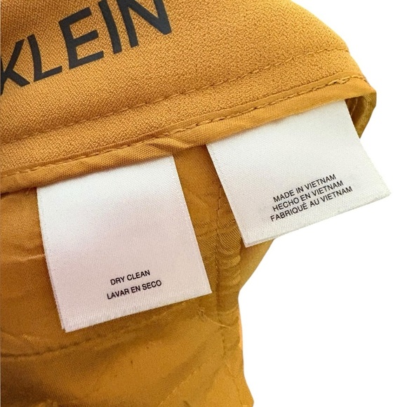 Anne Klein Dress Pants 6 Mustard Yellow Stretch Career Business Straight Leg - Picture 6 of 8